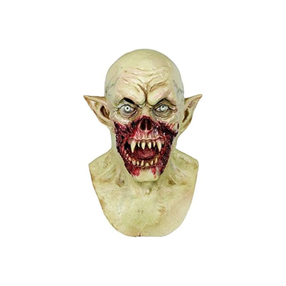 Molezu - Máscara De Vampiro De Terror, Monstruo De Drácula, Disfraz De Halloween, Fiesta De Terror, Demonio Zombi (Amarillo Tierra) (A)