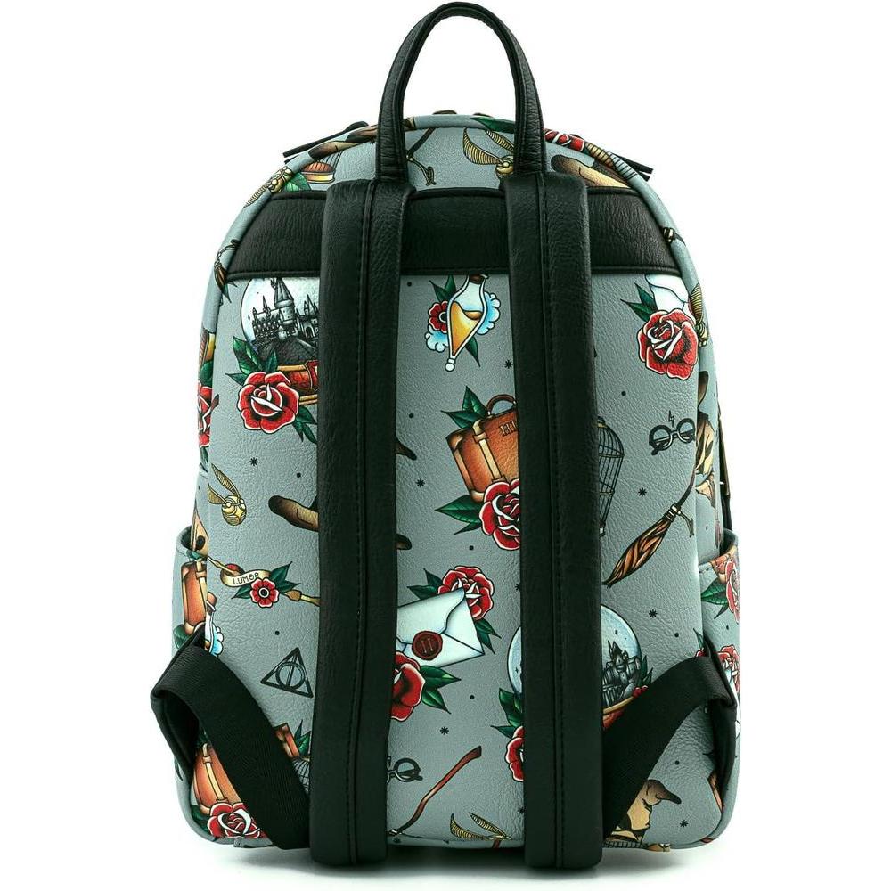 Loungefly Harry Potter Tattoo - Bolso de hombro con doble correa para mujer, diseño moderno y juvenil