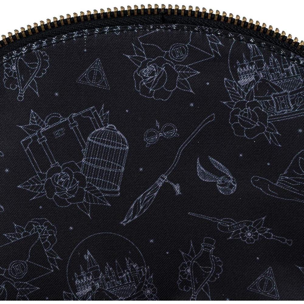 Loungefly Harry Potter Tattoo - Bolso de hombro con doble correa para mujer, diseño moderno y juvenil