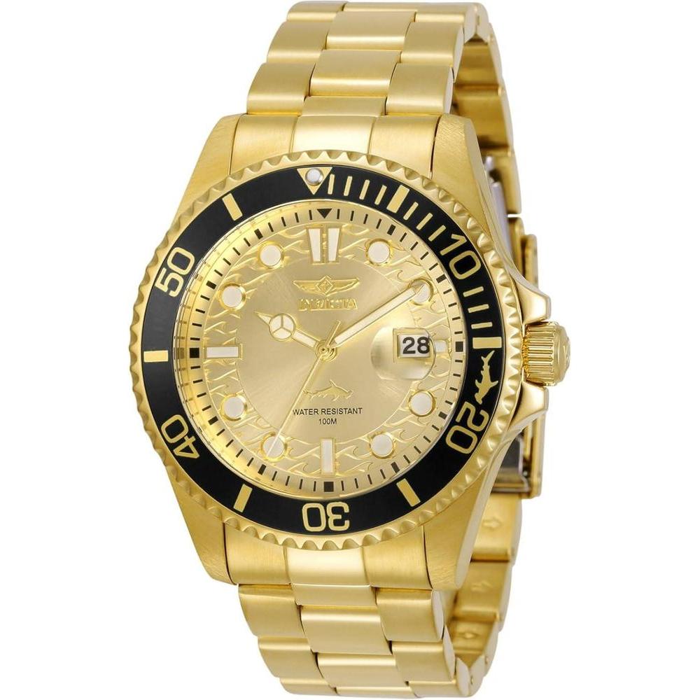 Invicta Mens Pro Diver Quartz Watch, Gold, 30025