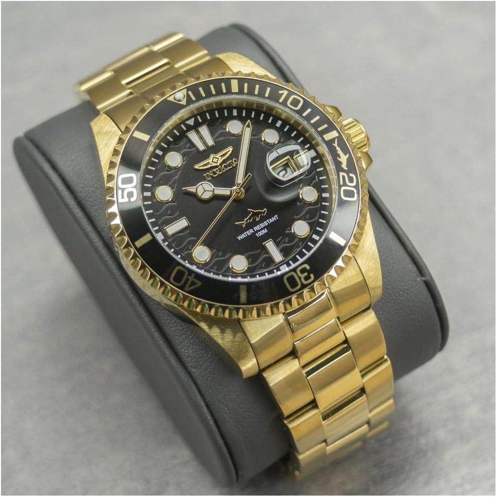 Invicta Pro Diver 30026 Reloj de cuarzo para hombre con caja de acero inoxidable y esfera negra