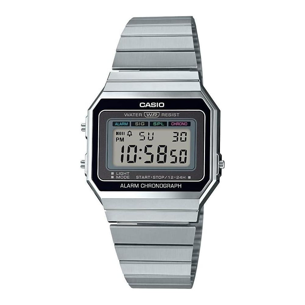 Casio Men's A700W-1ACF Classic Digital Display Quartz Silver Watch