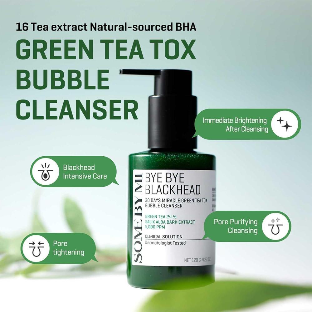SOME BY MI Limpiador Facial Milagro 30 Días con Té Verde Desintoxicante, Refrescante y Minimizador de Poros