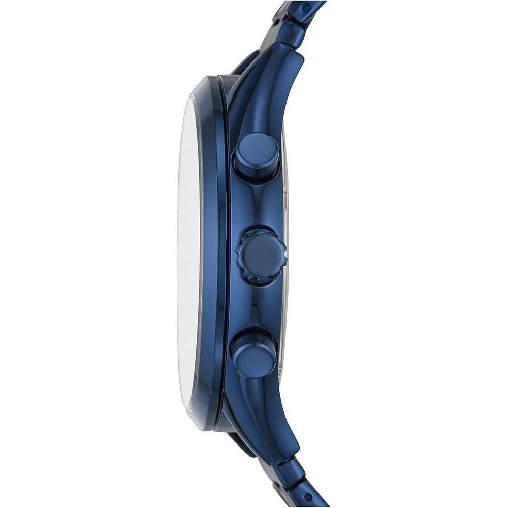 Reloj Fenmore de acero inoxidable azul marino con función múltiple y diseño moderno