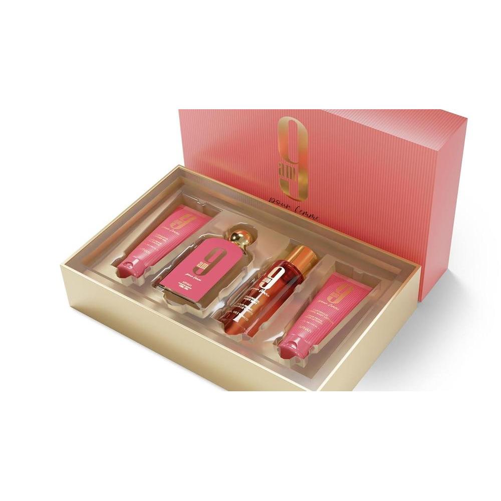 Afnan 9 AM Pour Femme 4-Piece Luxury Gift Set – Eau De Parfum