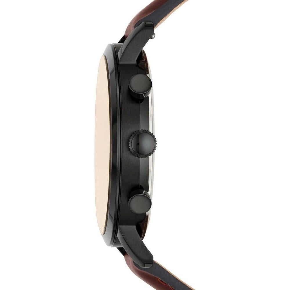 Reloj cronógrafo Luther de Fossil, cuero marrón, resistente al agua 5 ATM, cierre de hebilla, modelo BQ2461