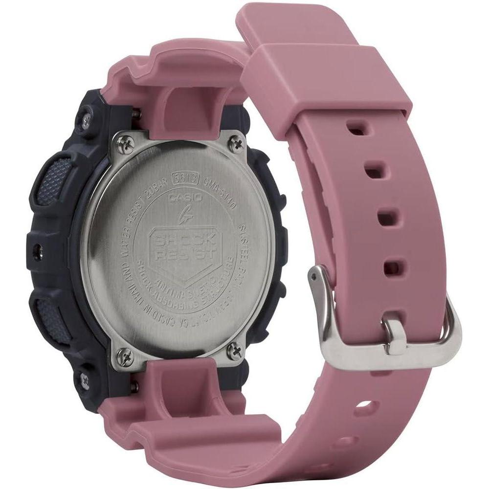 Reloj Casio Señoras G-Shock S-Series con Banda de Resina Rosa, Modelo GMAS140-4A, Analógico Digital