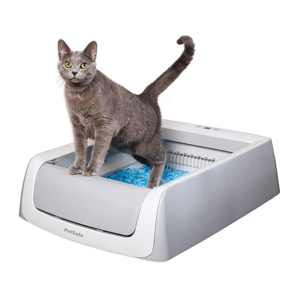 PetSafe ScoopFree - Caja de arena para gatos autolimpiante - Nunca vuelvas a recoger la arena - Limpieza manos libres con bandeja de cristal desechable - Menos seguimiento, mejor control de olores - Incluye bandeja desechable