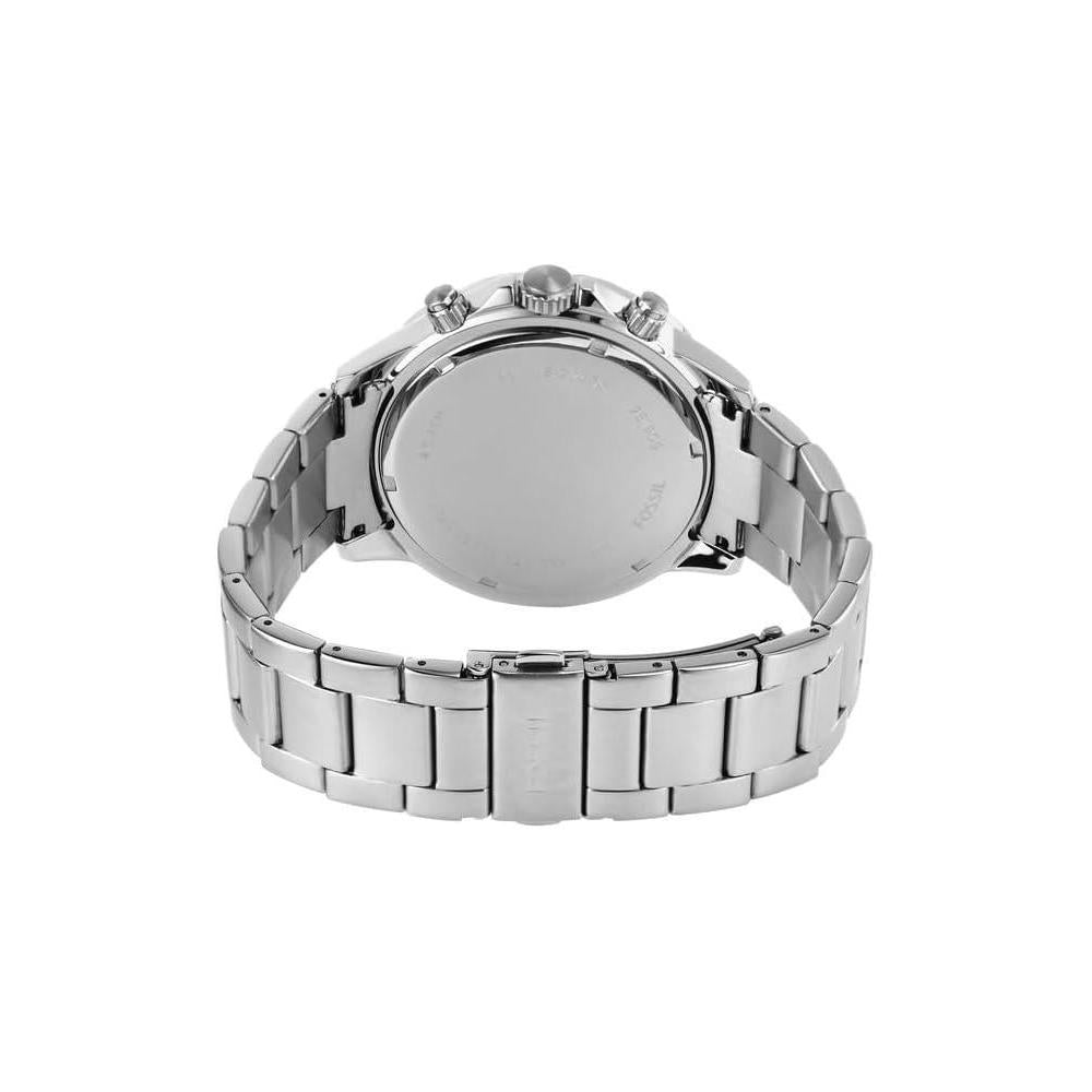 Reloj multifunción de acero inoxidable Bannon de Fossil, movimiento de cuarzo, resistente al agua 5ATM, cierre plegable