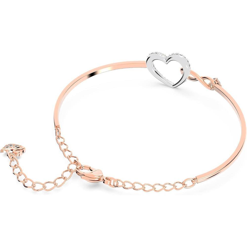 Swarovski Infinity Heart colección de joyas con collares y pulseras en oro rosa con cristales transparentes