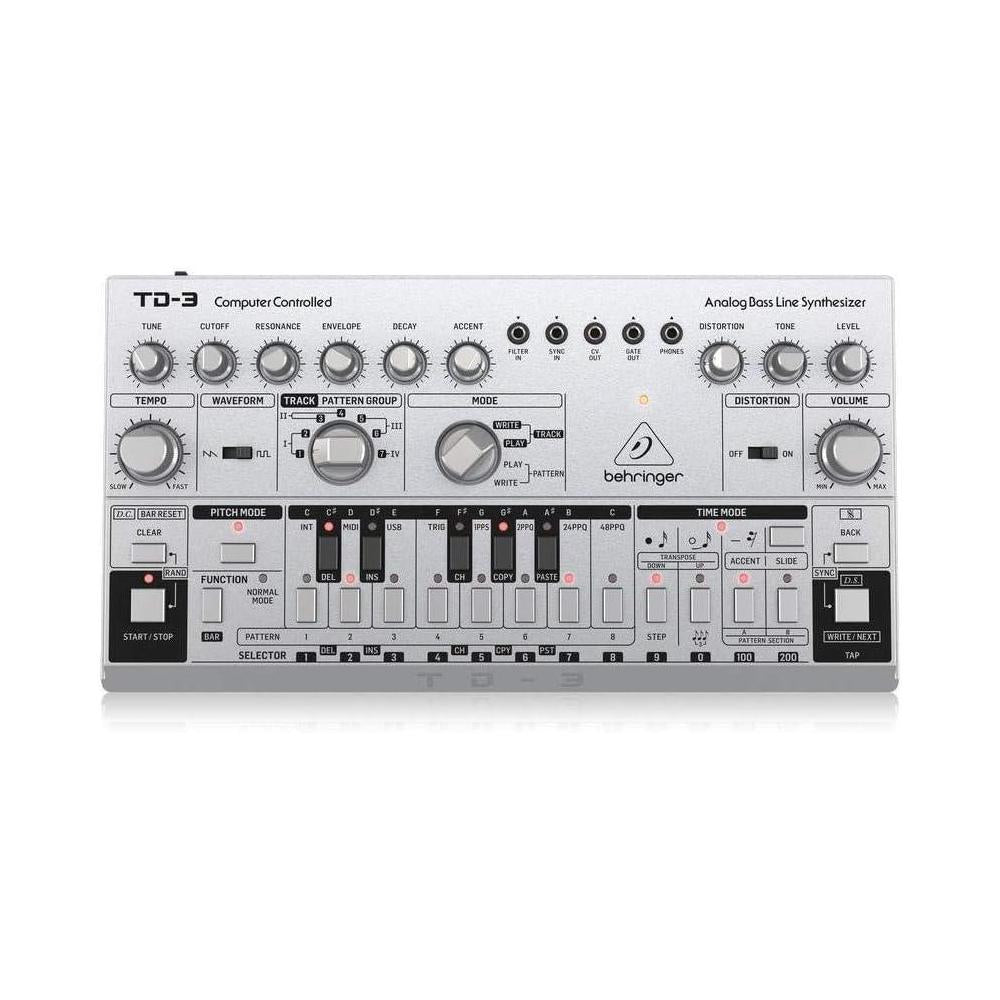 Behringer TD-3-SR Analog Bass Line Synthesizer - Silver