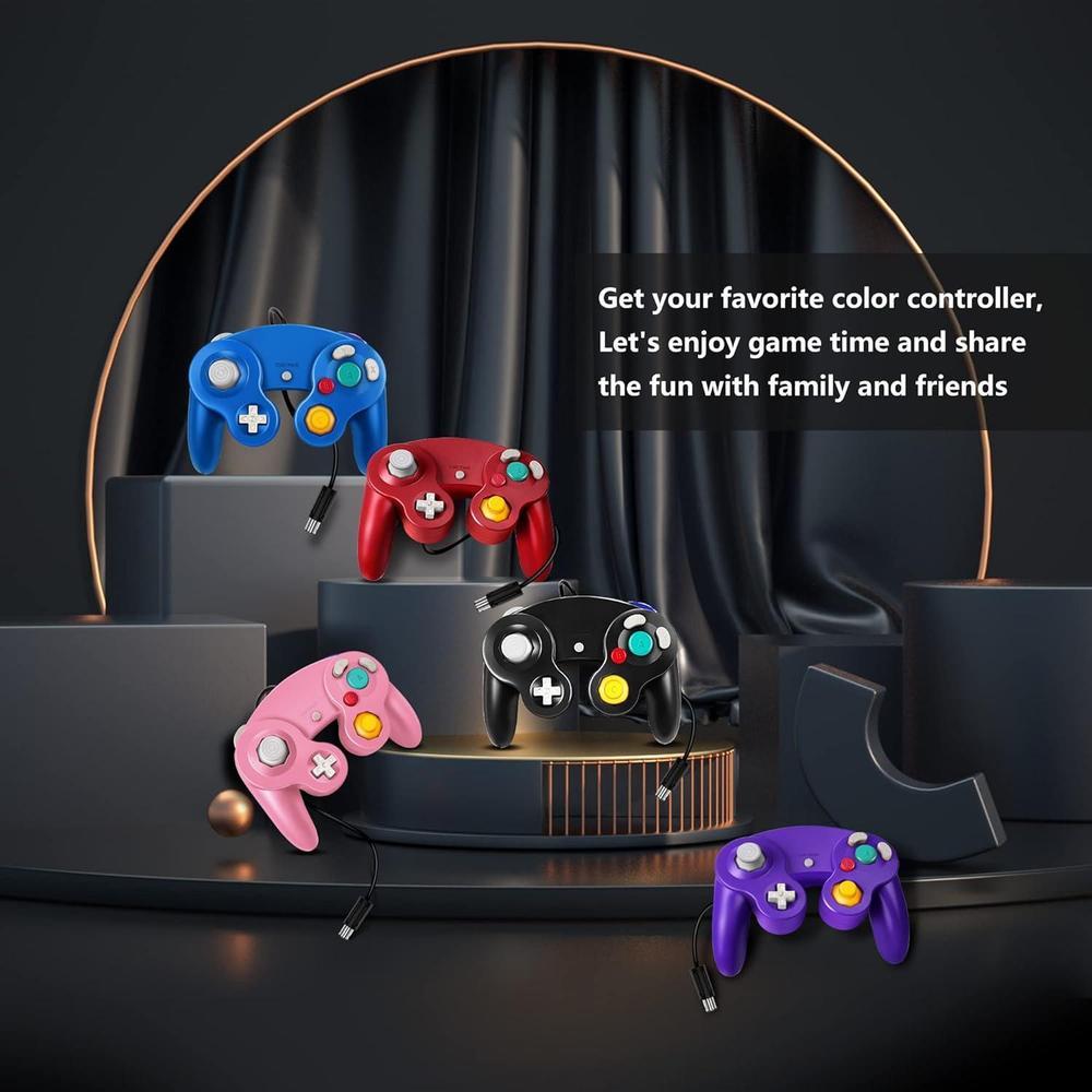 Controlador clásico Gamecube con cable para Nintendo Wii, compatible con Nintendo Switch y PC, tecnología USB