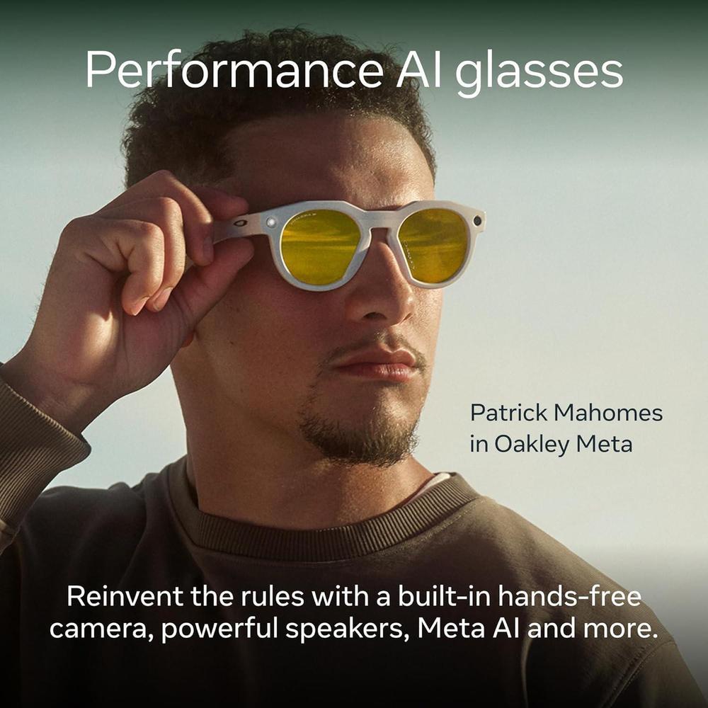 Gafas inteligentes Oakley Meta HSTN con IA para deporte con cámara, video 3K, audio abierto y lente Prizm Polarized