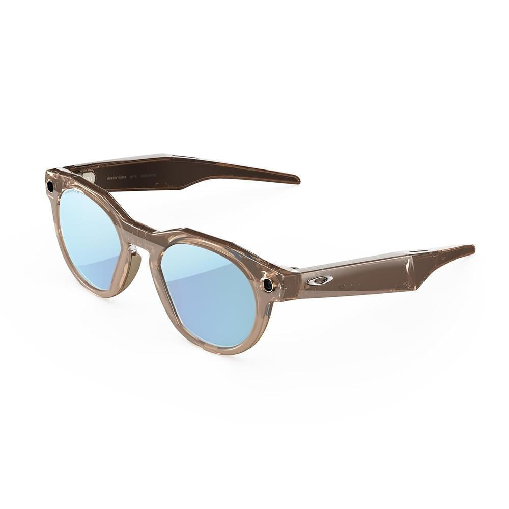 Oakley Meta HSTN, Warm Grey | Smart AI Glasses for Men, Women — Performance for Sports, Athletes — Camera, Audio, Video — 8 Hour Battery — 3K HD Resolution — Prizm™ Polarized Transitions® Lenses