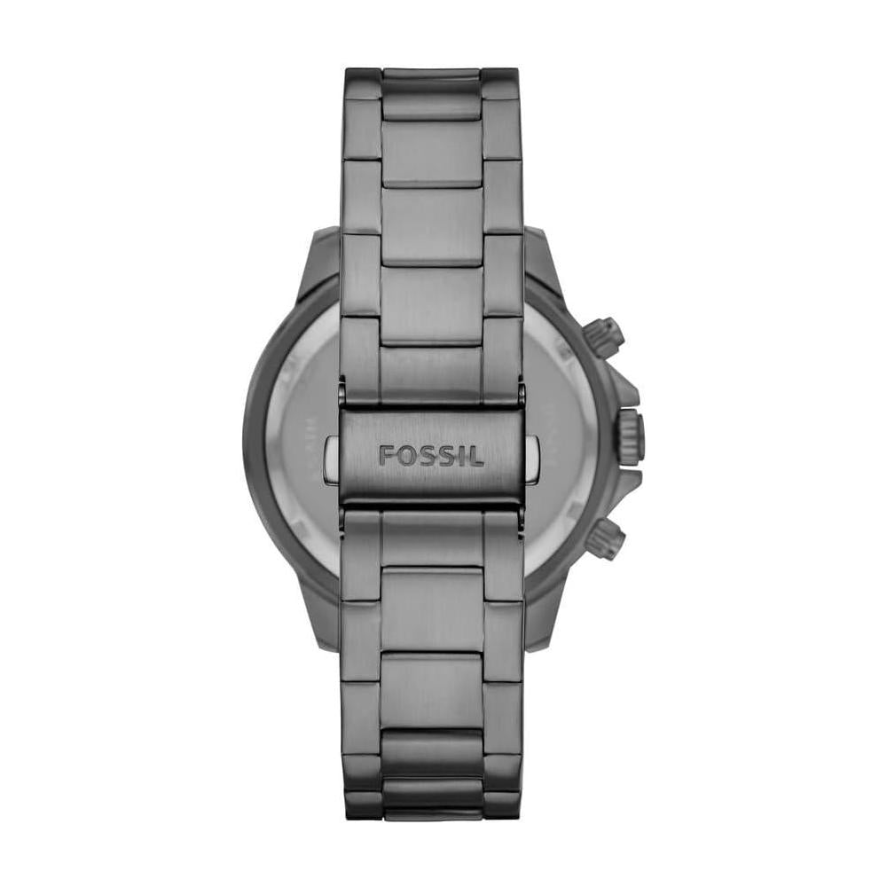 Bannon reloj multifunción moderno de acero inoxidable ahumado, diseño sofisticado para el hombre actual