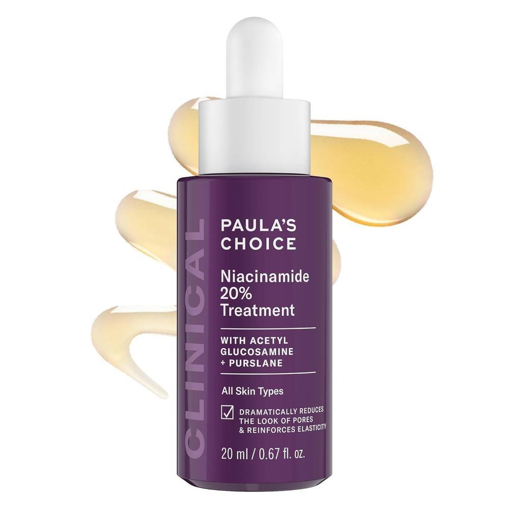 Paula's Choice CLINICAL - Suero concentrado con 20% de niacinamida y vitamina B3, tratamiento antienvejecimiento para decoloración y minimizar los poros grandes, sin fragancia y sin parabenos, botella