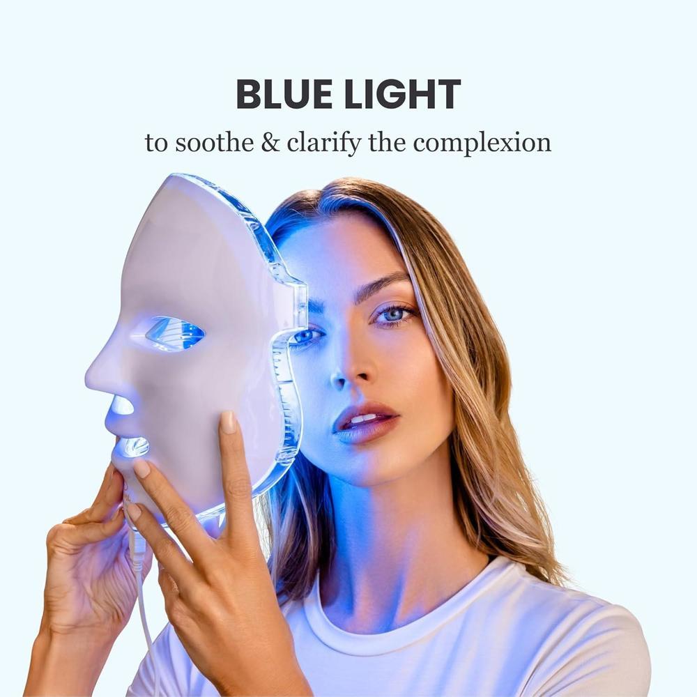 Mascarilla LED facial Luma Mask de Pure Daily Care con 7 colores, tecnología antienvejecimiento y ajuste de intensidad