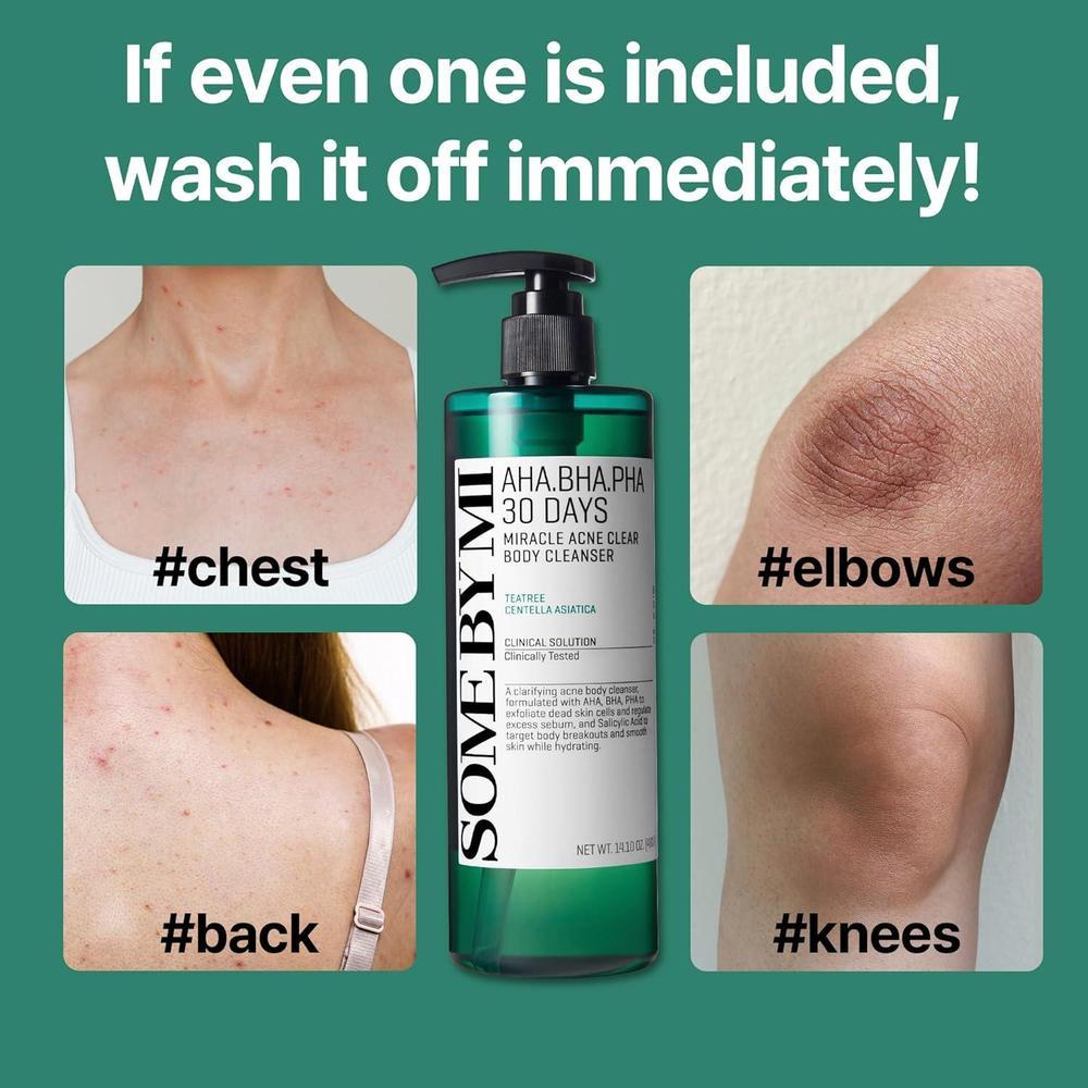 SOME BY MI AHA BHA PHA Miracle Limpiador Antiacné Cuerpo con Árbol de Té y Ácido Salicílico, Limpieza Profunda