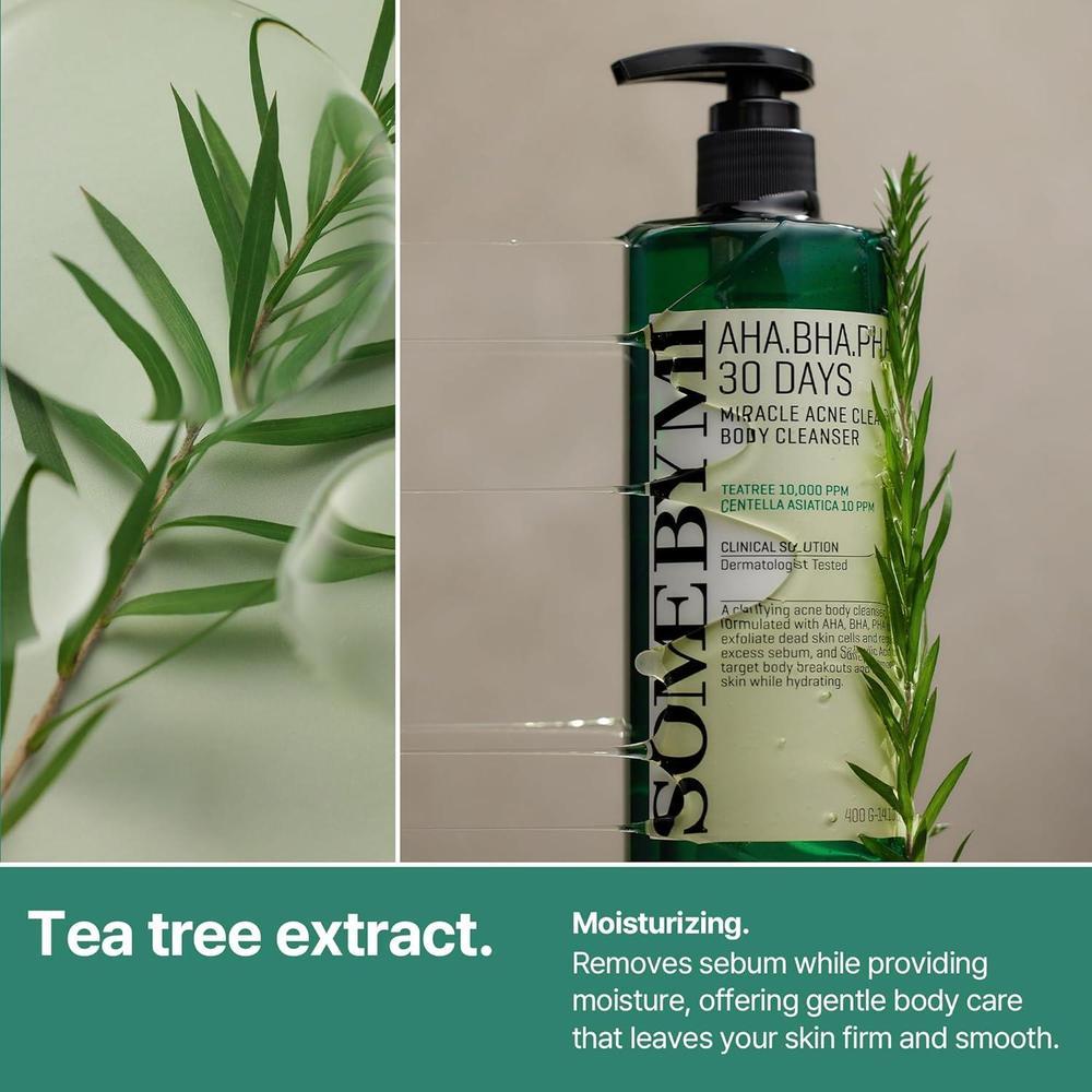 SOME BY MI AHA BHA PHA Miracle Limpiador Antiacné Cuerpo con Árbol de Té y Ácido Salicílico, Limpieza Profunda
