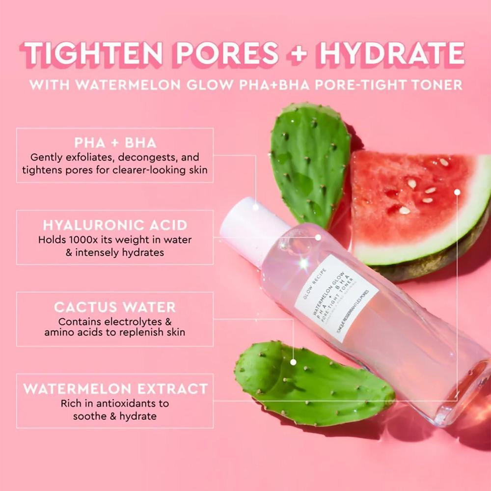Watermelon Glow Tónico PHA+BHA Reductor de Poros
