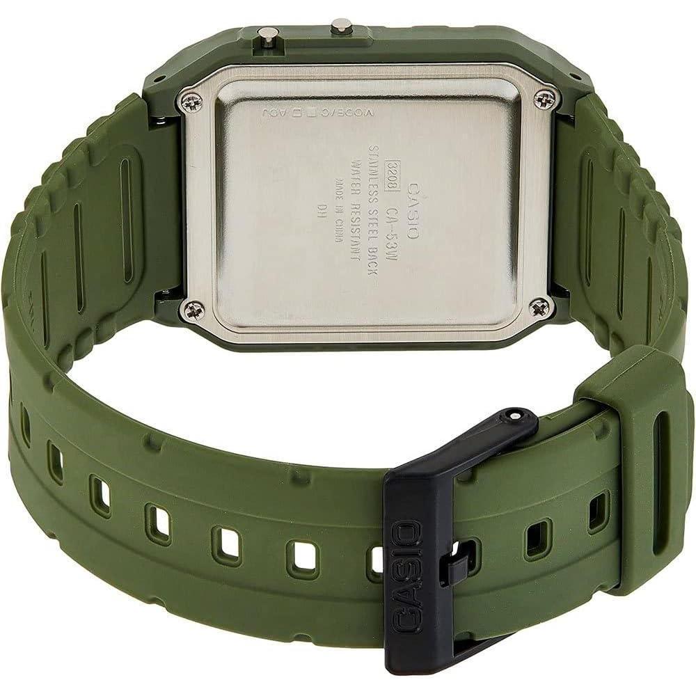 Reloj Casio CA-53WF-3B Verde Digital con Calculadora para Hombre, Resistente al Agua y Diseño Clásico