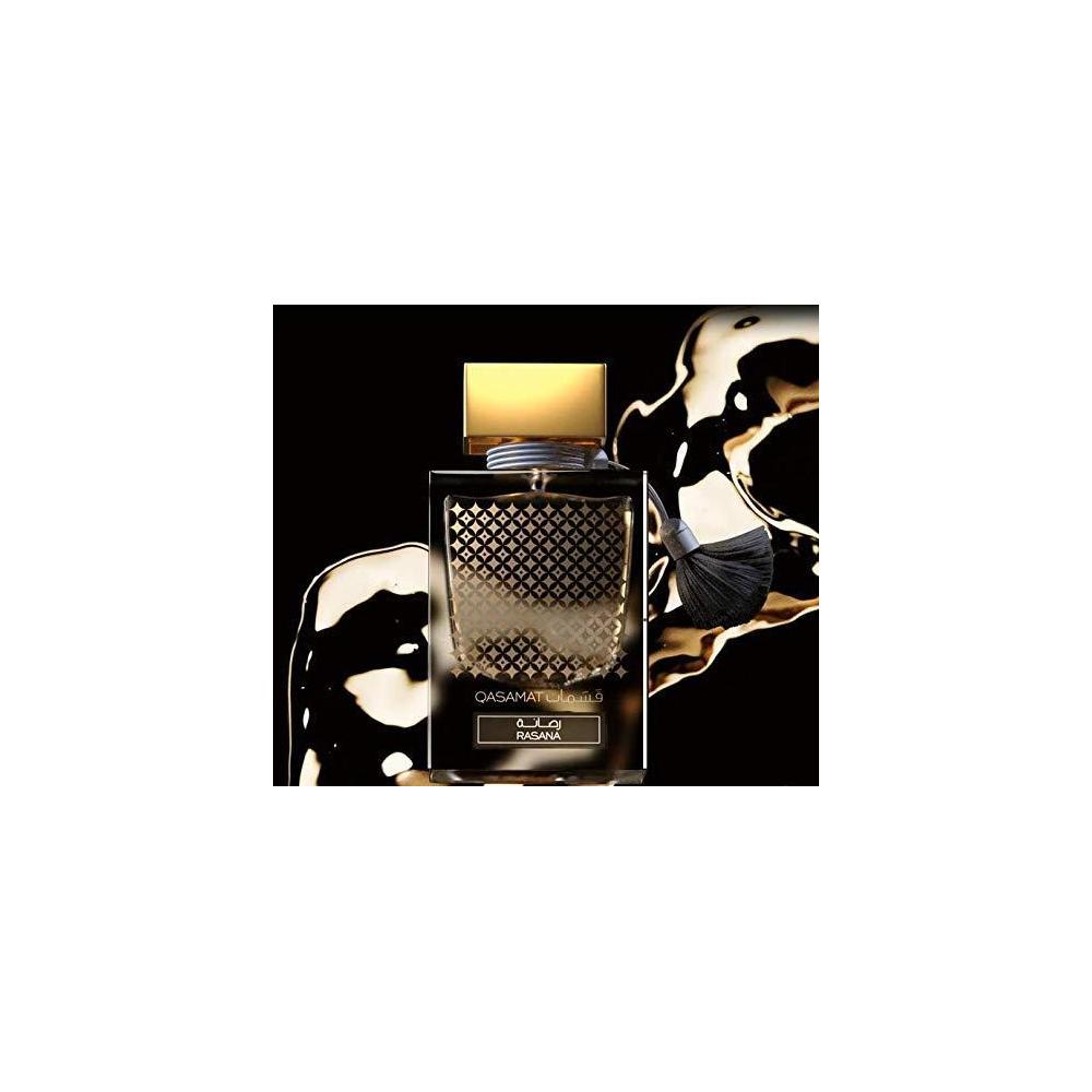RASASI Qasamat Rasana - Eau de Parfum Premium Árabe para Mujeres y Hombres – Fragancia con notas de Bergamota, Sándalo y Ámbar