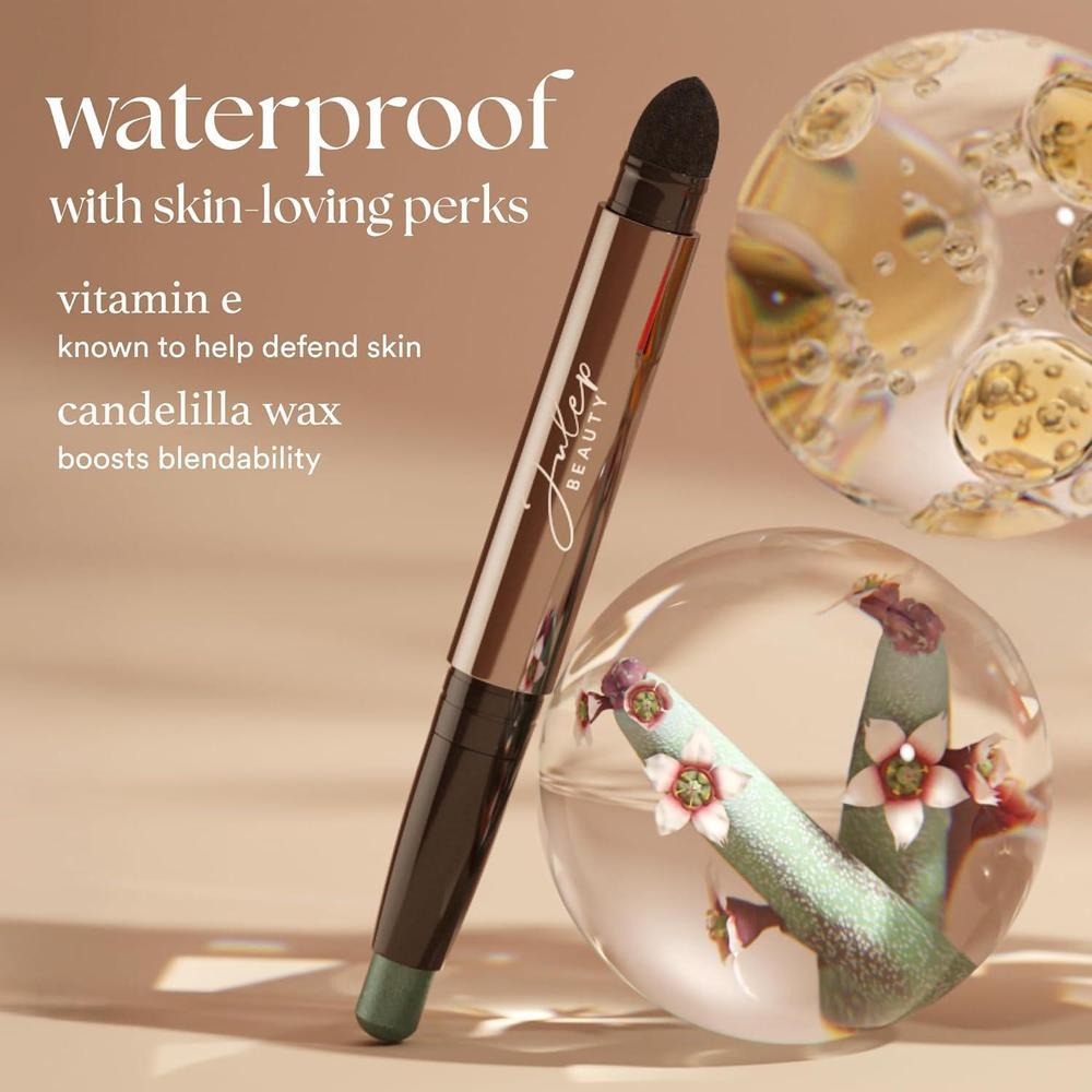Sombra De Ojos Julep Crema A Polvo Resistente Al Agua Color Amatista Brillante Con Difuminador Integrado
