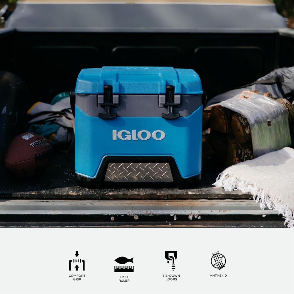 Enfriador Igloo BMX con carcasa aislante y tecnología Cool Riser, cierre seguro, mango reforzado y capacidad de 25 litros