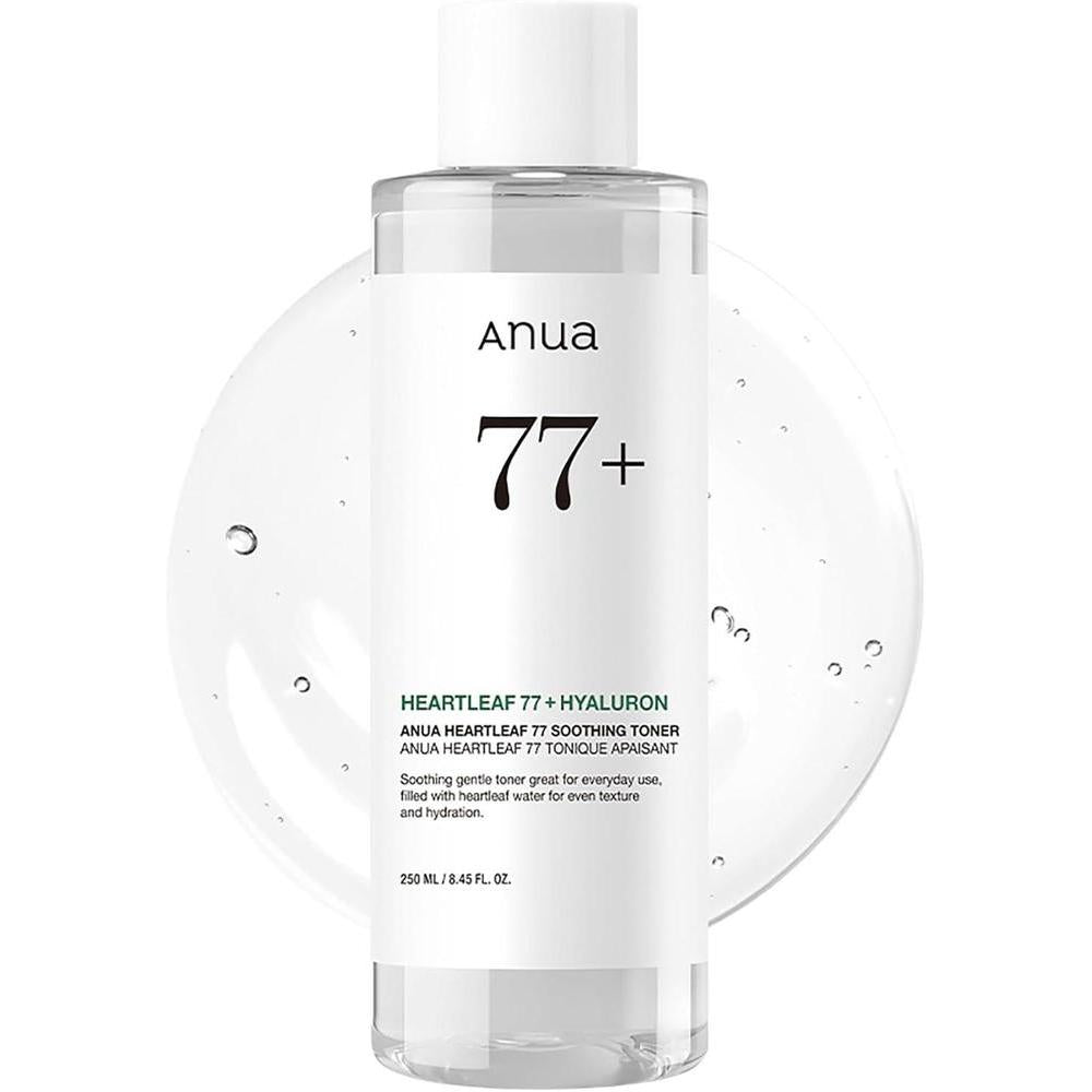 Anua Heartleaf 77 Tónico Calmante I pH 5.5 Cuidado de Problemas, Piel Calmante, Refrescante, Hidratante, Purificante, Libre de Crueldad, Vegano, (250ml / 8.45 fl.oz.)