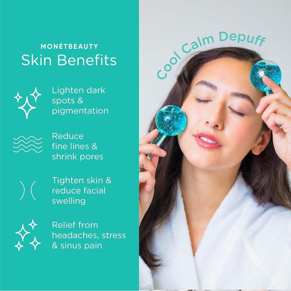 Globos de Hielo para la Cara, seguros para el congelador, eficaces en rutinas de belleza, rodillo facial para tensar piel y reducir hinchazón