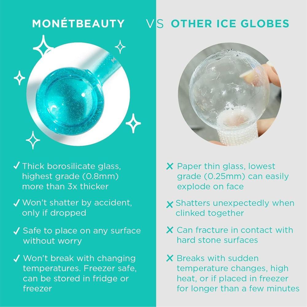 Globos de Hielo para la Cara, seguros para el congelador, eficaces en rutinas de belleza, rodillo facial para tensar piel y reducir hinchazón