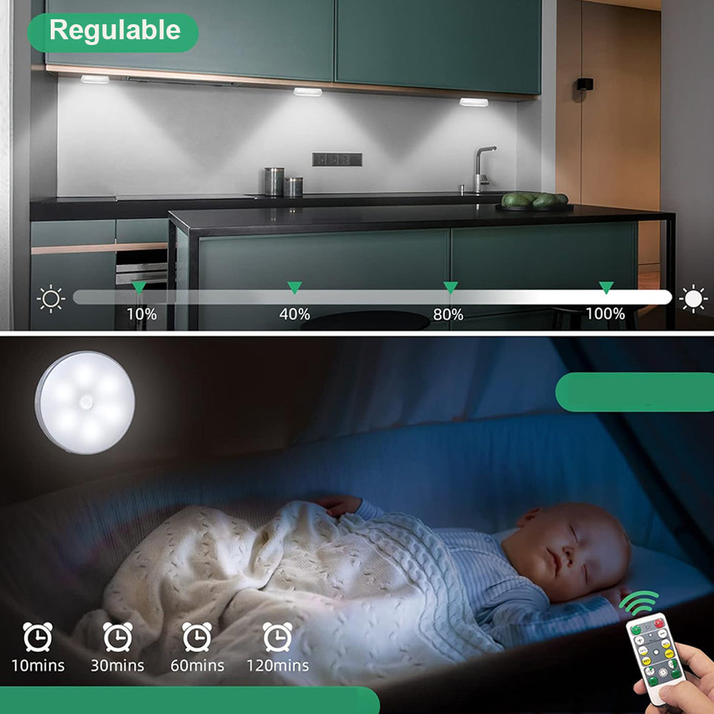 Luces LED con Sensor de Movimiento (Pack de 6)