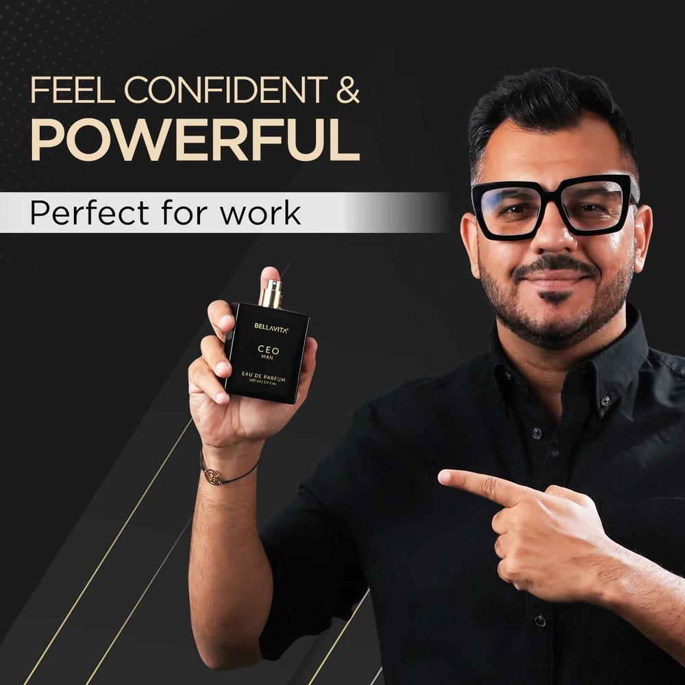 CEO MAN Perfume para hombre, Eau de Parfum con limón, lavanda, tonka y madera de agarre, vegano y libre de crueldad