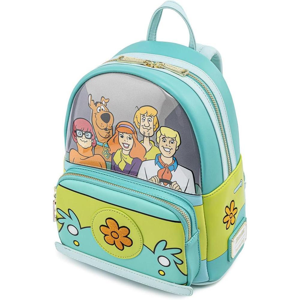 Loungefly Scooby Doo Mystery Machine - Bolso de hombro con doble correa para mujer, diseño clásico multicolor