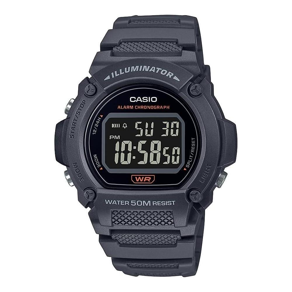 Casio W219H Series | Men’s Digital Watch | 50M WR | LED Illuminator | 100 SEC Chronograph | 1/100 SEC Stopwatch | Daily Alarm | Hourly Time Signal | Auto Calendar | 7 Year Battery