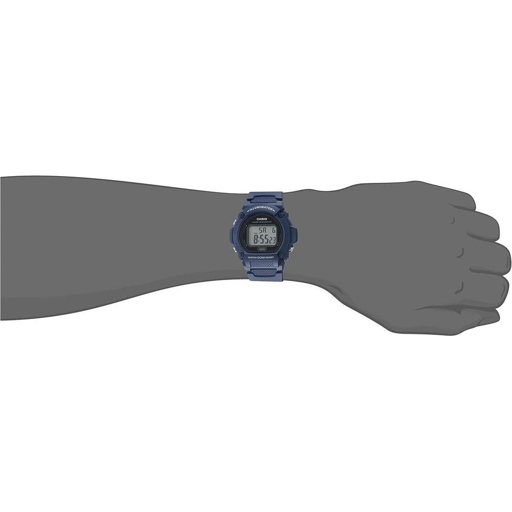Casio W219H Series - Reloj Digital para Hombre con LED, Cronómetro, Alarma Diaria y Calendario Automático