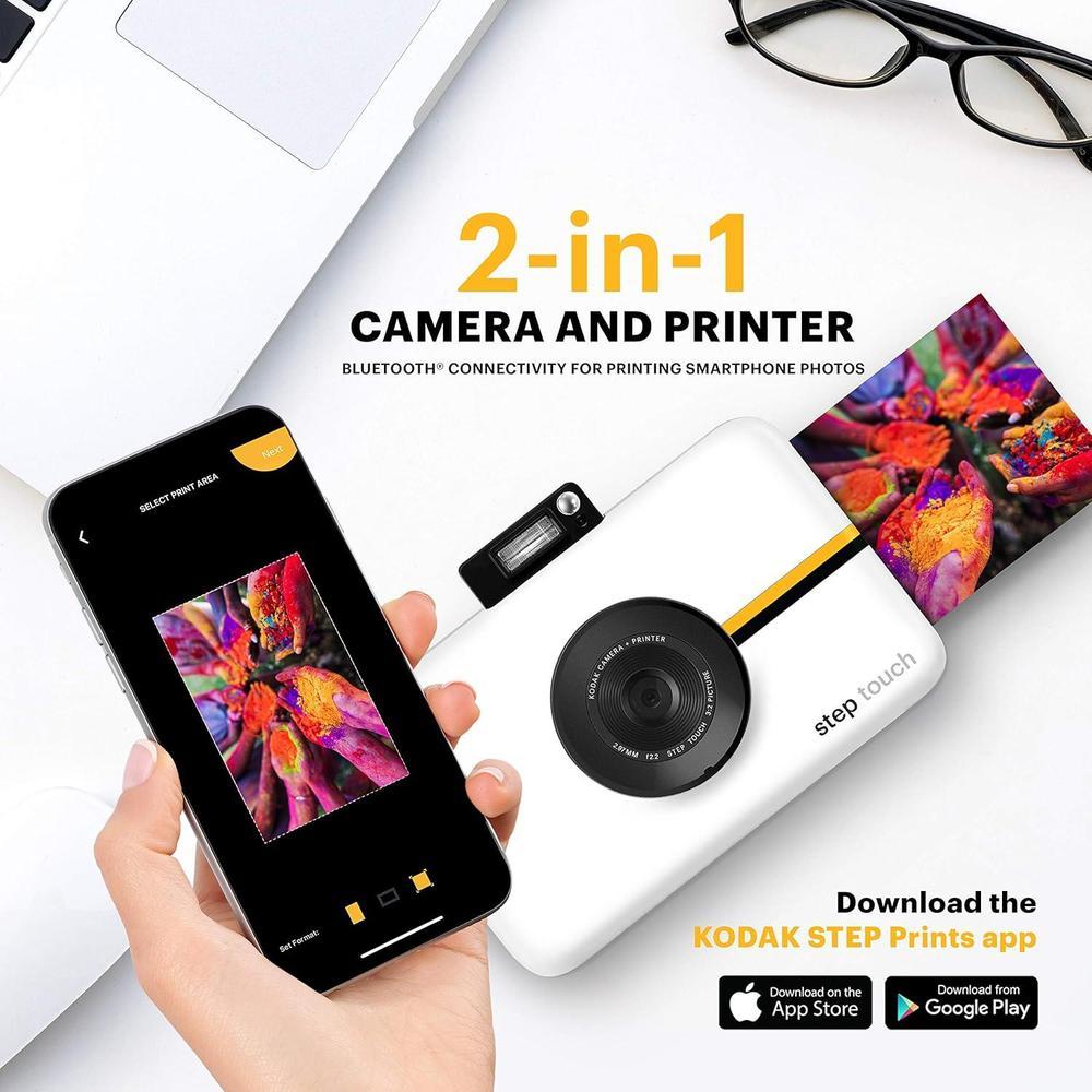 Kodak Step Touch - Cámara digital de 13 MP e impresora instantánea con pantalla táctil LCD. Incluye edición y tecnología ZINK