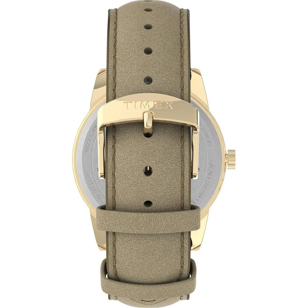 Reloj Timex Easy Reader para mujer con esfera clara, correa de cuero y resistencia al agua hasta 30 m