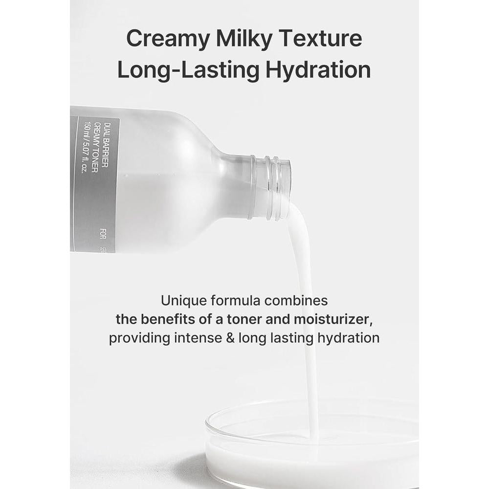 Celimax Tónico Cremoso de Doble Barrera con Ceramidas y Péptidos, Libre de Aceite y Alcohol, Hidratante y Astringente Facial