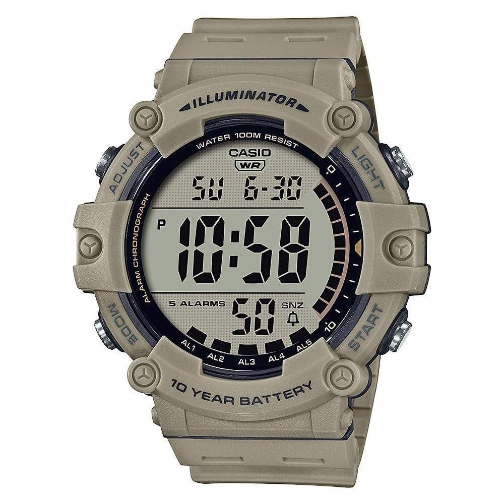 Casio Illuminator AE1500WH Series | 10-Year Battery | LED Backlight | 5-Alarms | 1/100 Sec Stopwatch | Men's Digital Watch