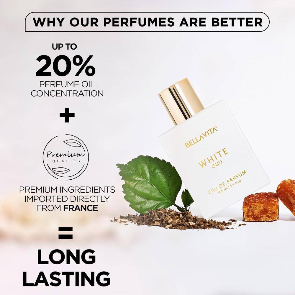 Bellavita Luxury White Oud Perfume for Women and Men