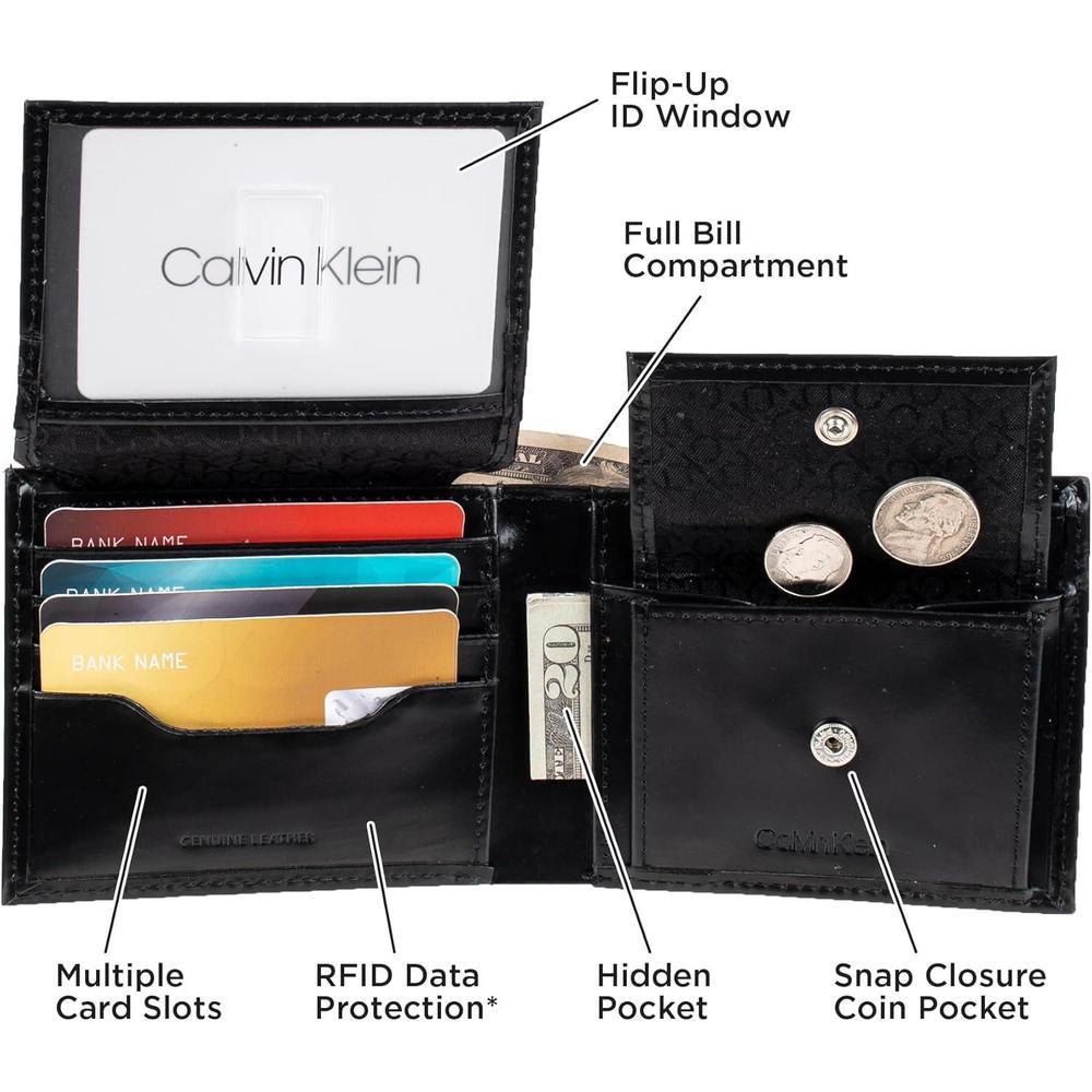Calvin Klein Cartera Minimalista para Hombre con Tecnología RFID y Múltiples Compartimentos