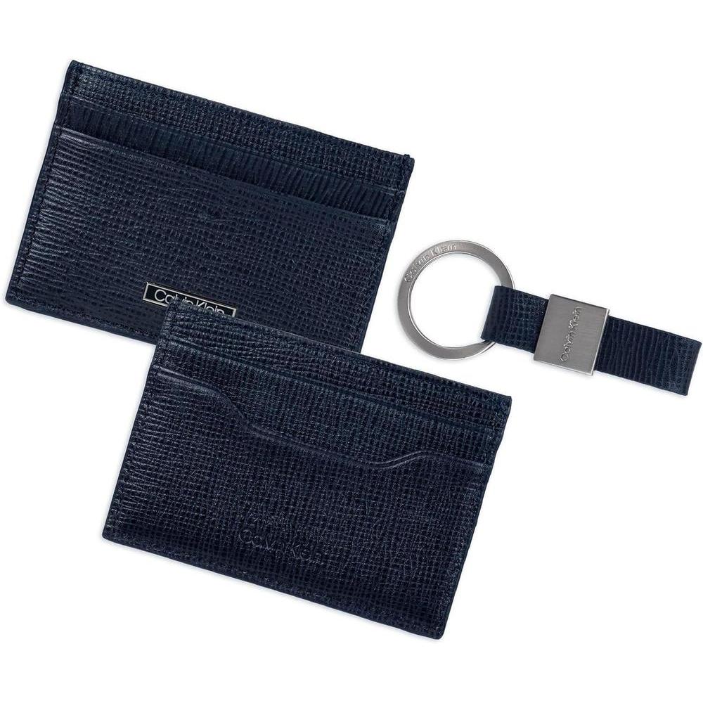 Set de Cartera y Tarjetero Minimalista para Hombre Calvin Klein con Bloqueo RFID, Cuero 100%