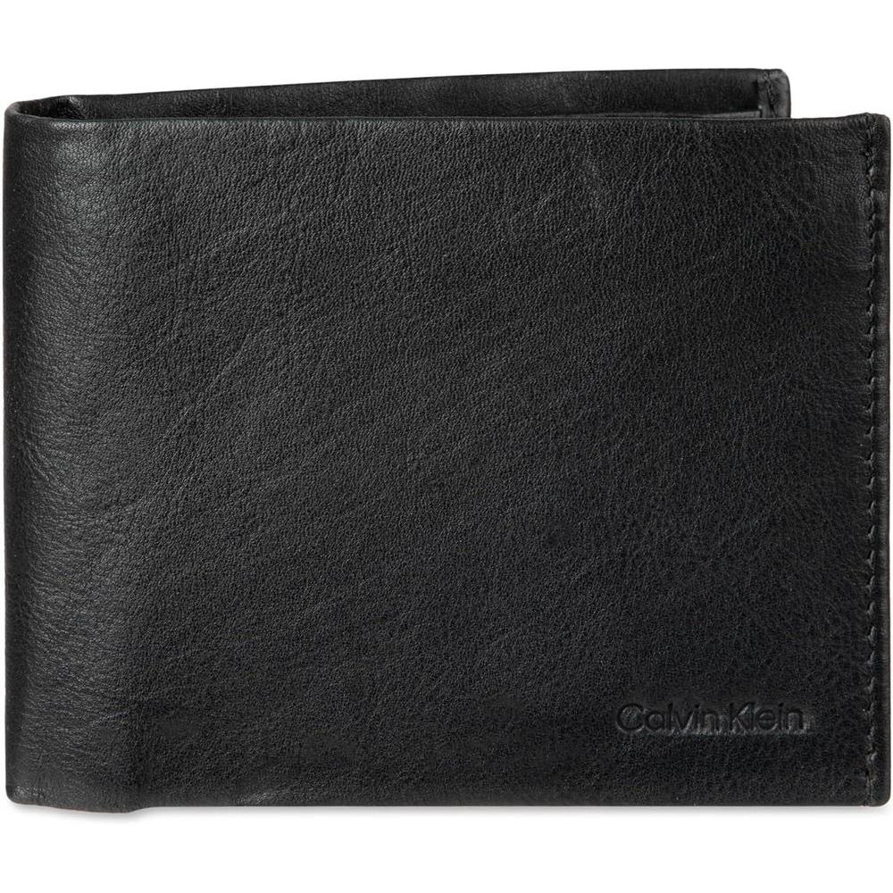 Calvin Klein Men's RFID Leather Minimalist Bifold Wallet