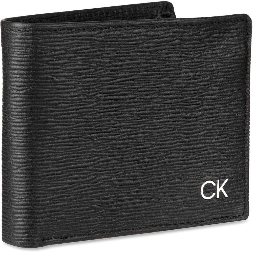 Billetera Calvin Klein de cuero con tecnología RFID, múltiples ranuras para tarjetas y ventana de identificación