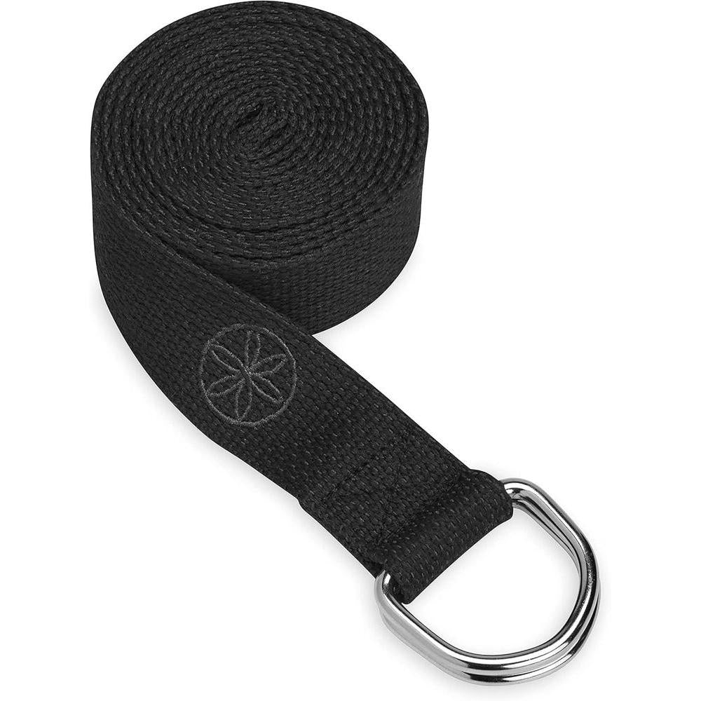 Gaiam Yoga Strap Premium Athletic Stretch Band with Adjustable Metal D-Ring Buckle Loop | Exercise & Fitness Stretching for Yoga, Pilates, Physical Therapy, Dance, Gym Workouts
