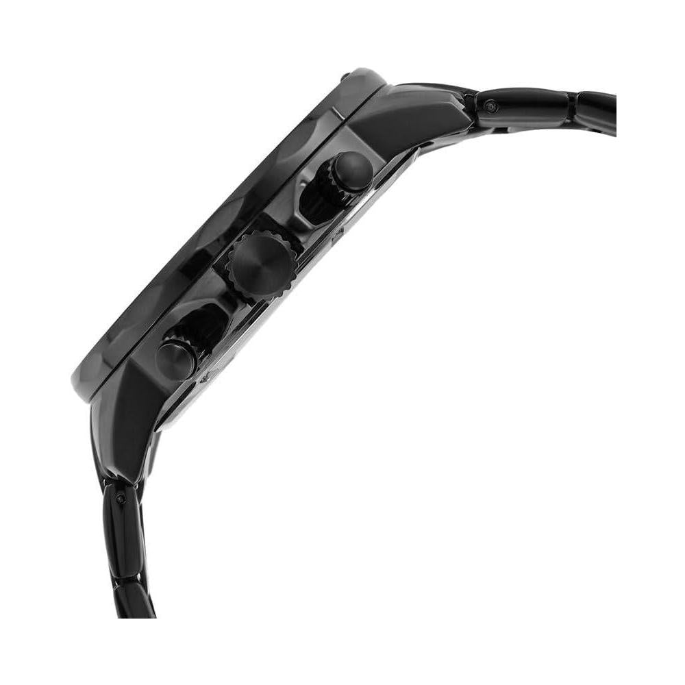 Reloj multifunción Bannon de acero inoxidable negro de Fossil, con diseño moderno y cierre plegable seguro
