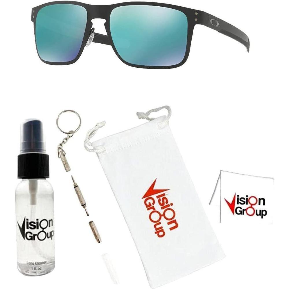 Oakley OO4123 Holbrook - Elegantes gafas de sol metálicas con protección UVA, UVB, UVC y accesorios de Vision Group