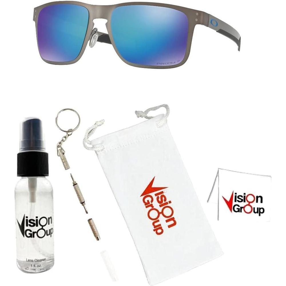 Oakley OO4123 Holbrook - Gafas de sol metálicas con protección UV completa y accesorios incluidos
