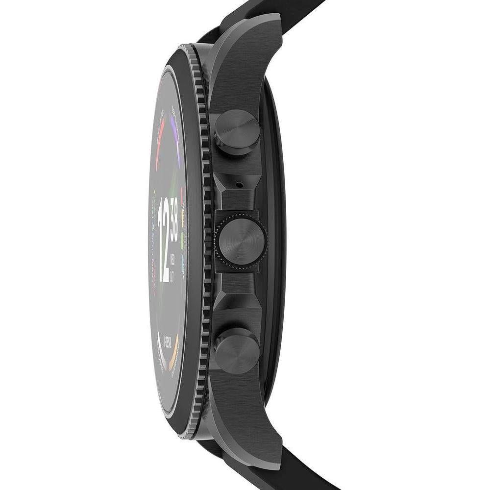 Fossil Reloj inteligente pantalla táctil Gen 6, 4.39 cm con Alexa, frecuencia cardíaca, oxígeno en sangre, GPS, pagos sin contacto, Negro
